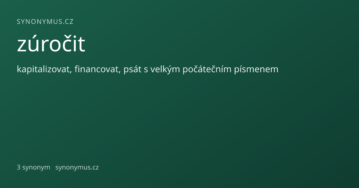 Náhled odkazu: zúročit