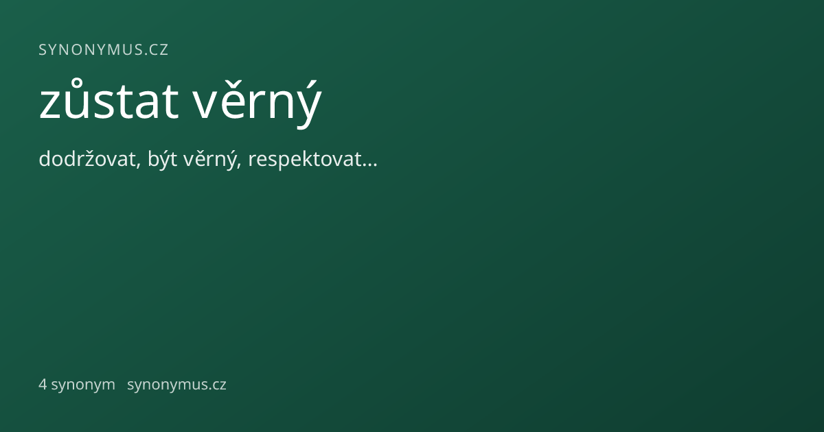 Náhled odkazu: zůstat věrný