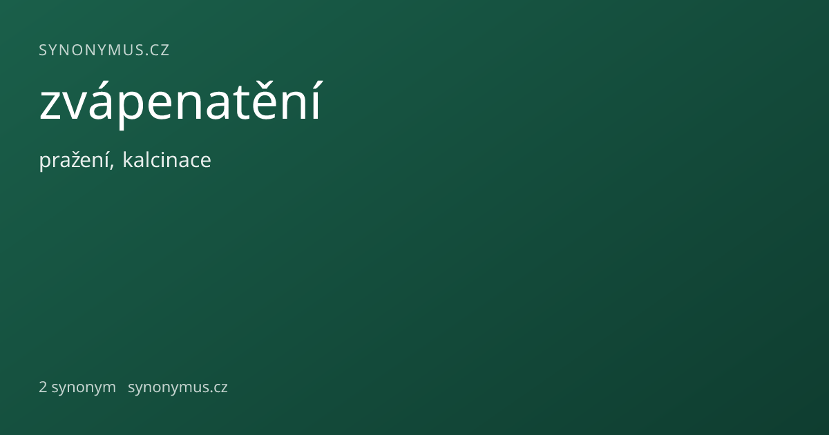 Náhled odkazu: zvápenatění