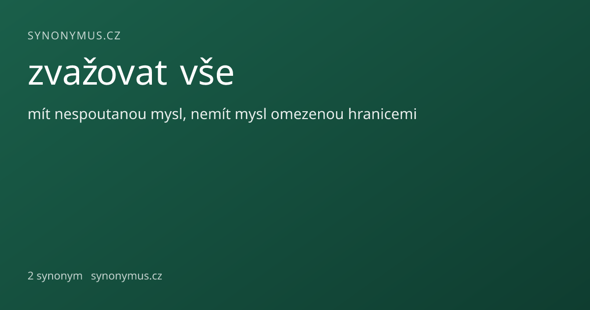 Náhled odkazu: zvažovat vše