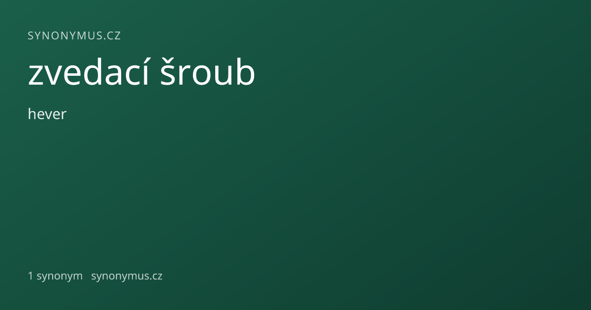 Náhled odkazu: zvedací šroub