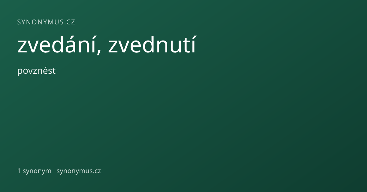 Náhled odkazu: zvedání, zvednutí