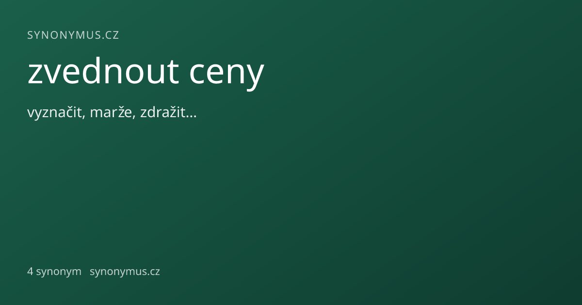 Náhled odkazu: zvednout ceny