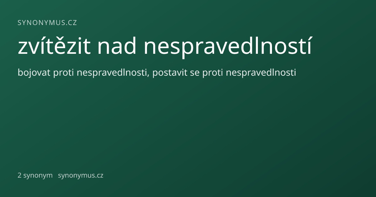 Náhled odkazu: zvítězit nad nespravedlností