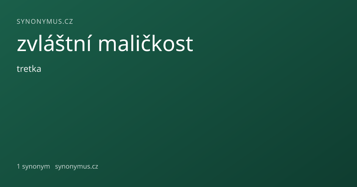 Náhled odkazu: zvláštní maličkost
