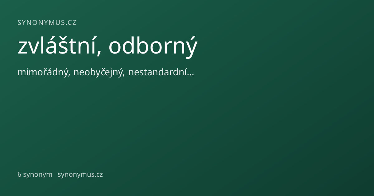 Náhled odkazu: zvláštní, odborný