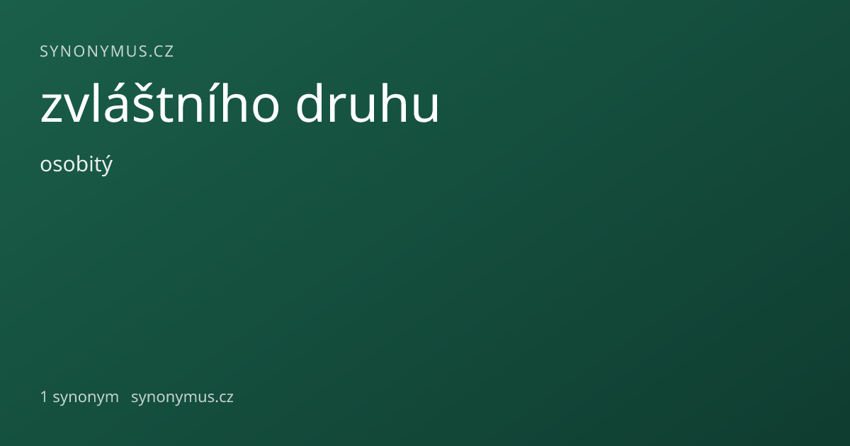 Náhled odkazu: zvláštního druhu