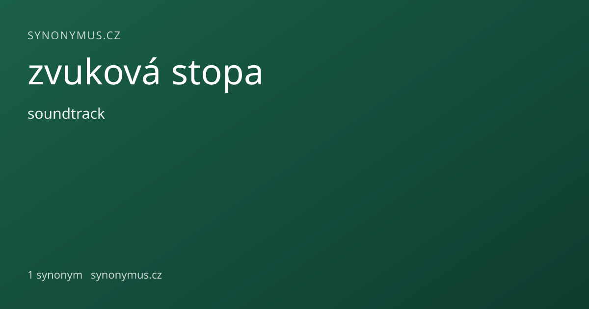 Náhled odkazu: zvuková stopa
