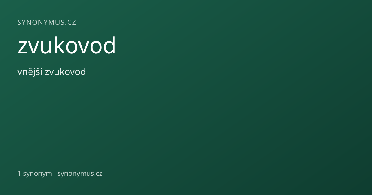 Náhled odkazu: zvukovod