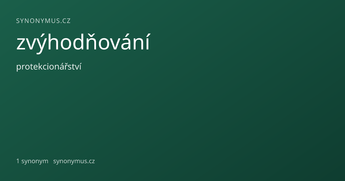 Náhled odkazu: zvýhodňování
